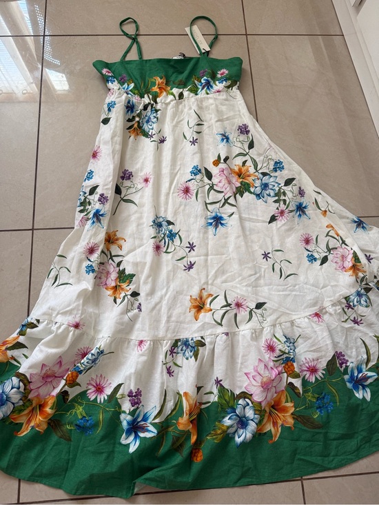 Rachel Zoe Dresses & Skirts - Rachel Zoe Farm Floral Maxi Dress Anthropologie Linen Blend NWT Rio M
